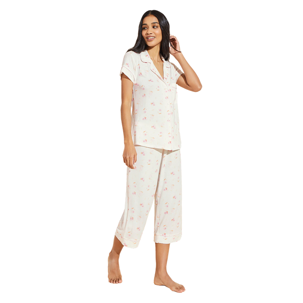 Gisele Printed Crop Pj Set