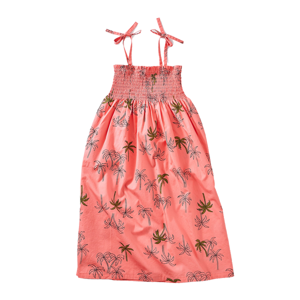 Tie Shoulder Midi-Length Dress