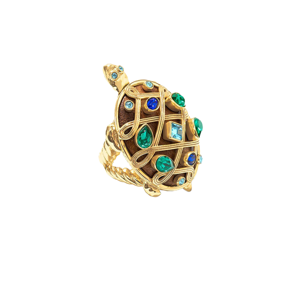 Turtle Jeweled Ring