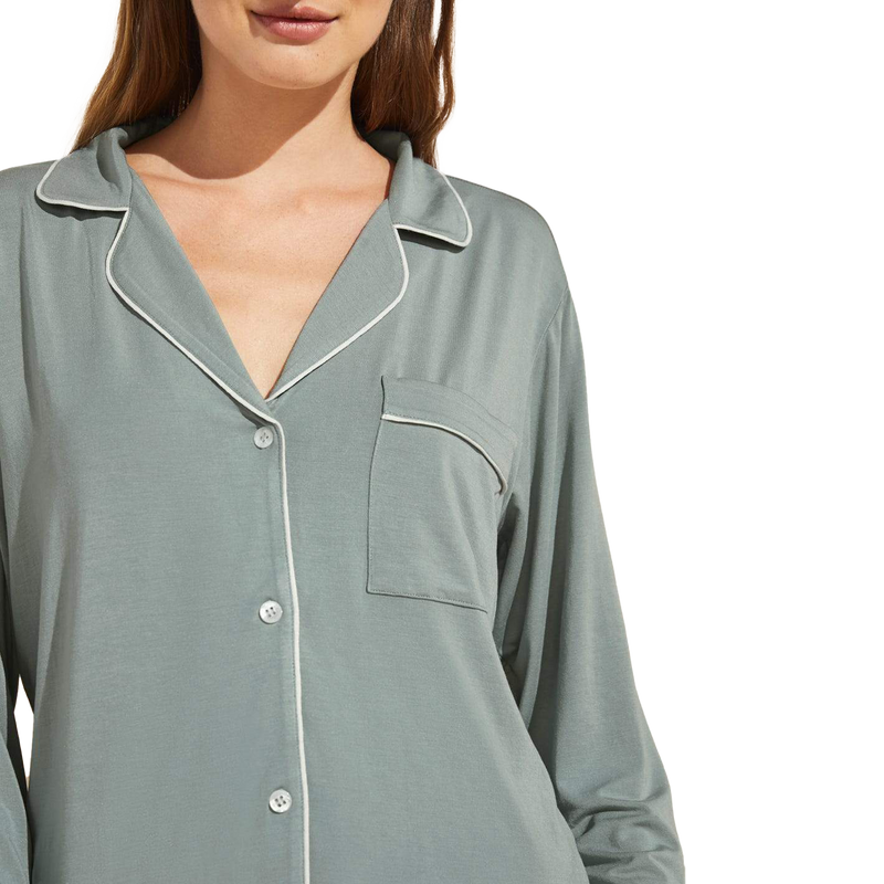 Gisele Long Pj Set- Willow Green