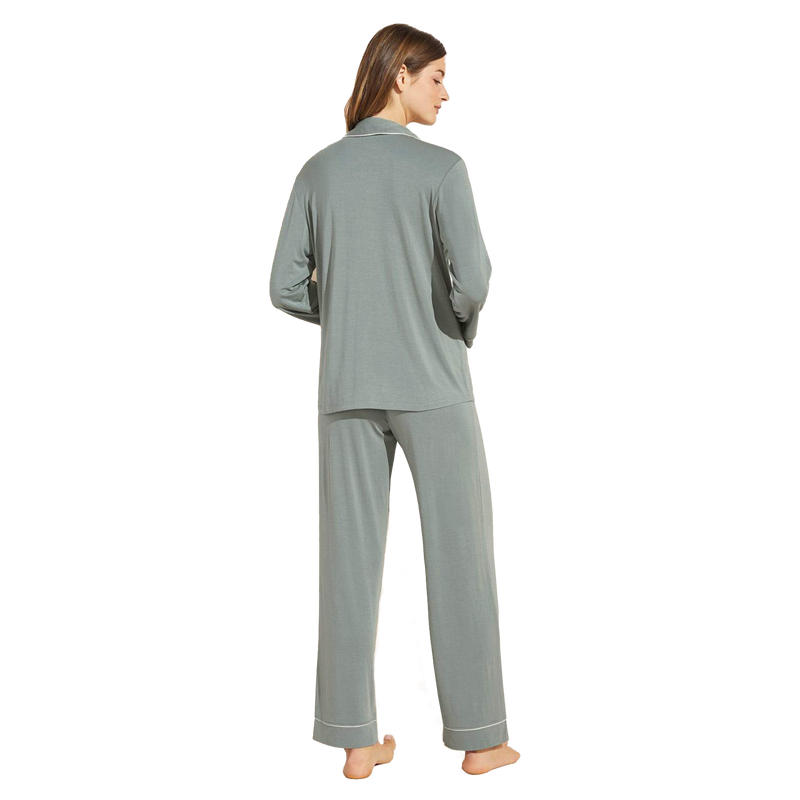 Gisele Long Pj Set- Willow Green