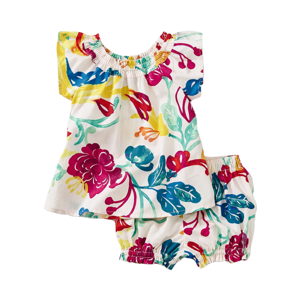 Woven Floral Baby Set