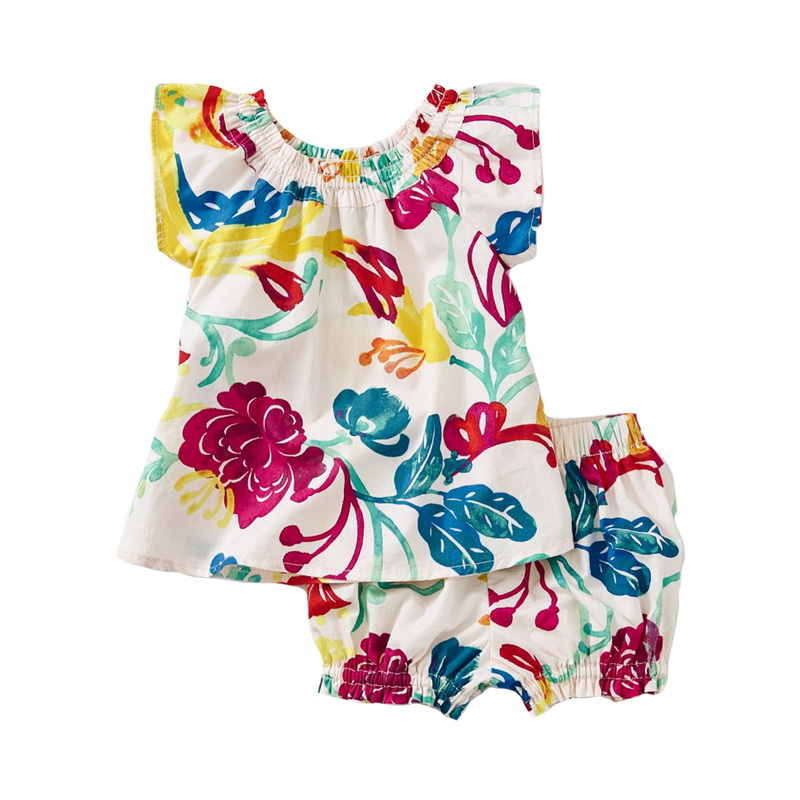 Woven Floral Baby Set