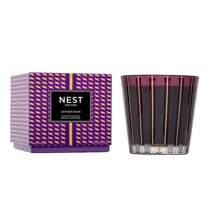 Autumn Plum 3-Wick Candle