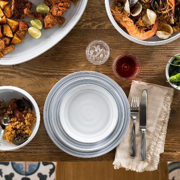 5pc Place Setting Bilbao White Truffle