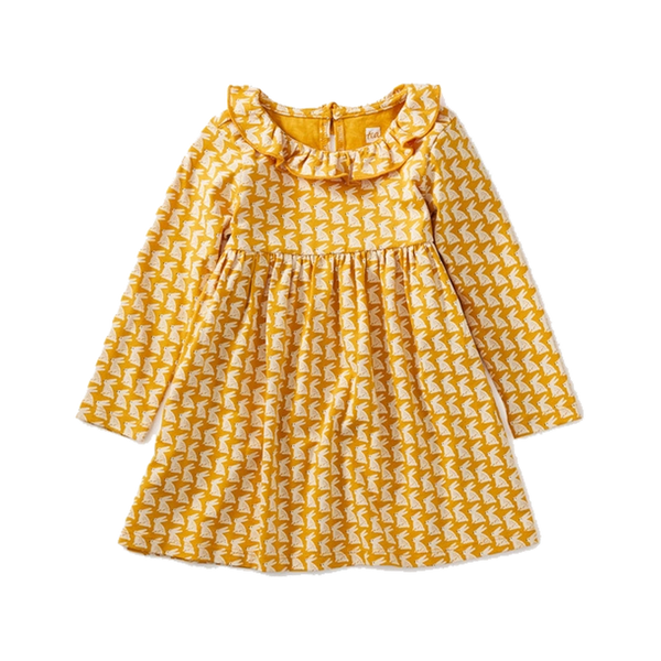 Ruffle Neck Empire Baby Dress
