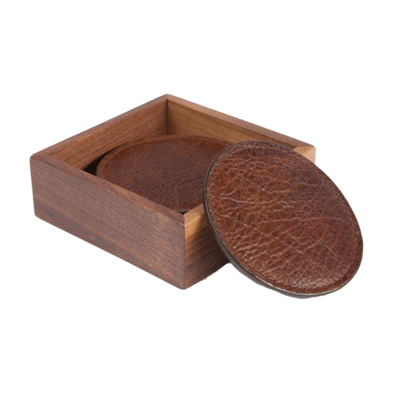 COASTER SET AMERICAN BISON W/ BOX