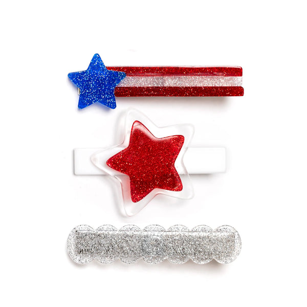 Combo Blue & Red Star Alligator Clips