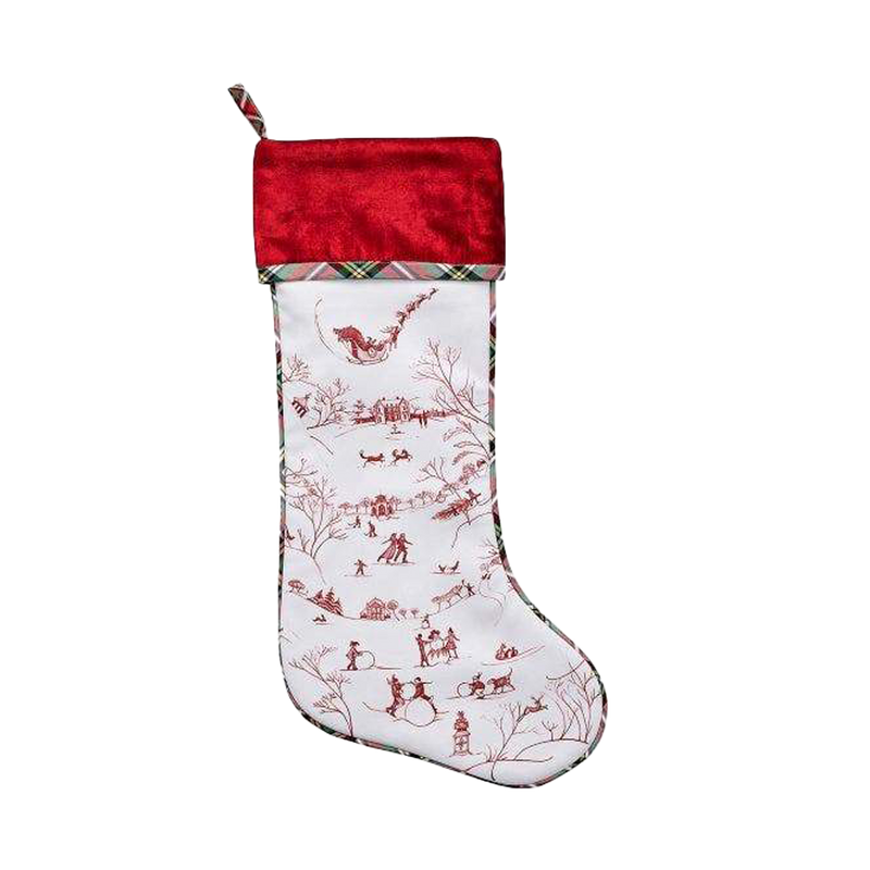 Country Estate Winter Frolic Ruby Stocking