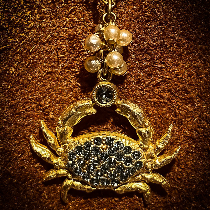 Gold Crab Necklace