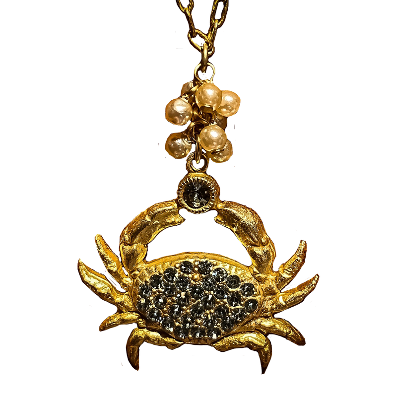 Gold Crab Necklace