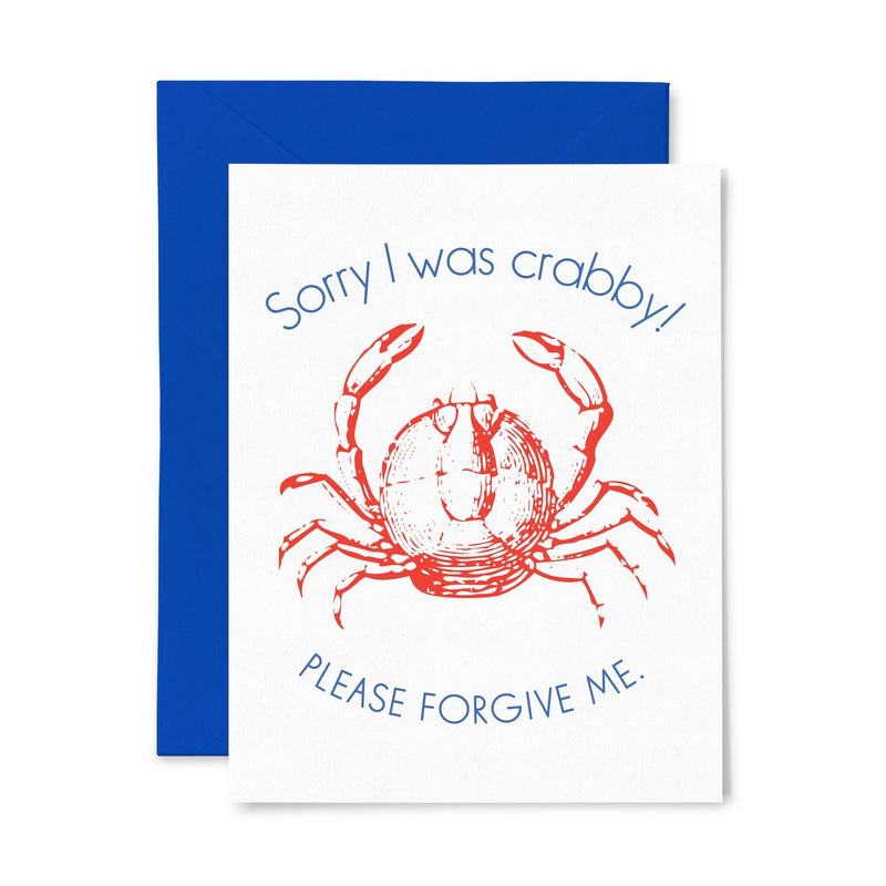 Sorry I Was Crabby | Multi-Use | Letterpress Greeting Card