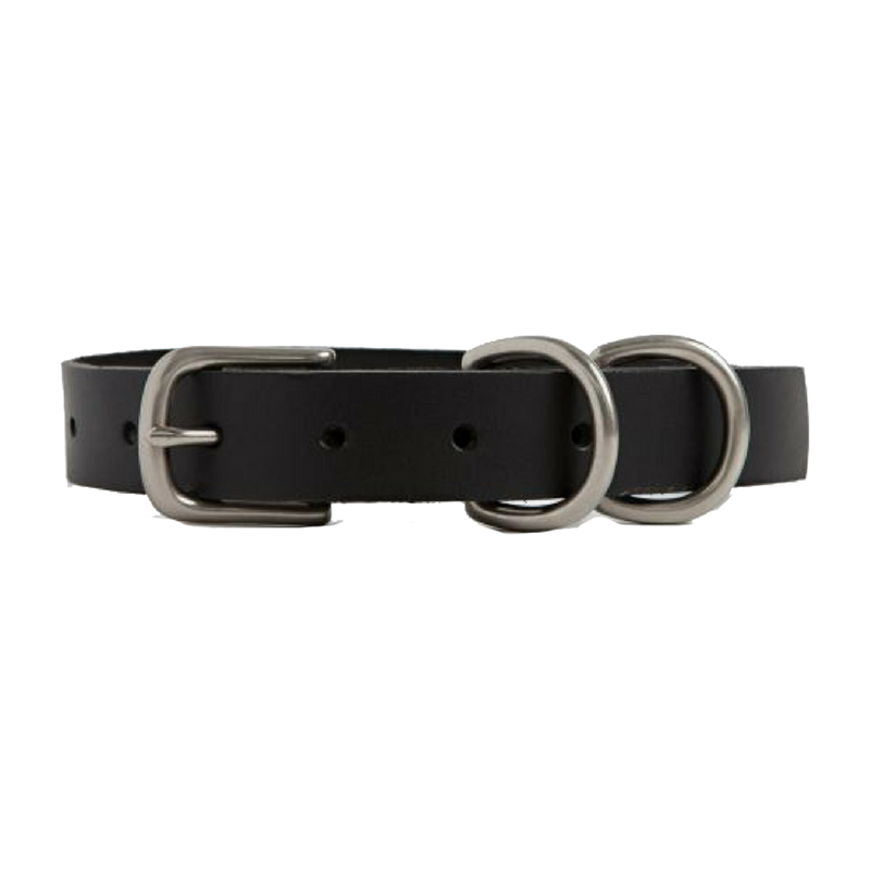DOG COLLAR SMALL ANTIQUE DOUGLAS BLACK