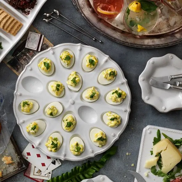 Berry & Thread Whitewash Deviled Egg Platter