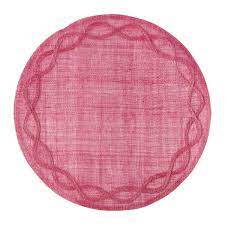 Round Placemat Tuileries Garden Pink