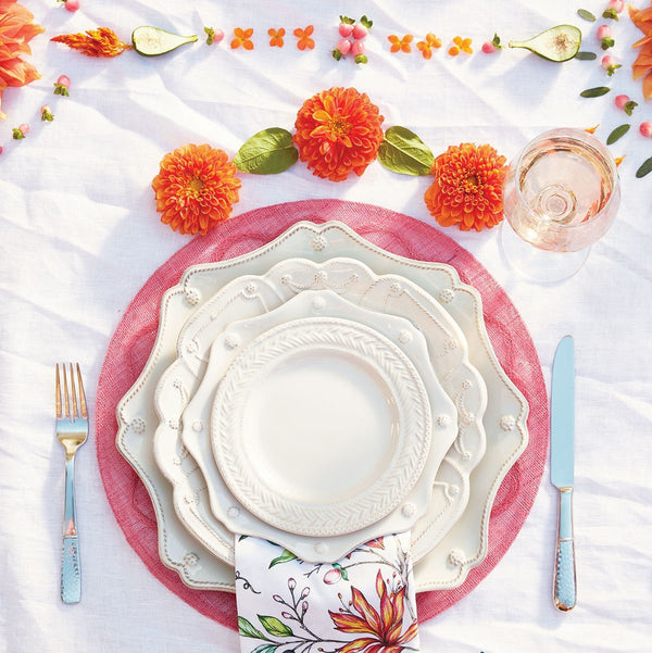 Round Placemat Tuileries Garden Pink