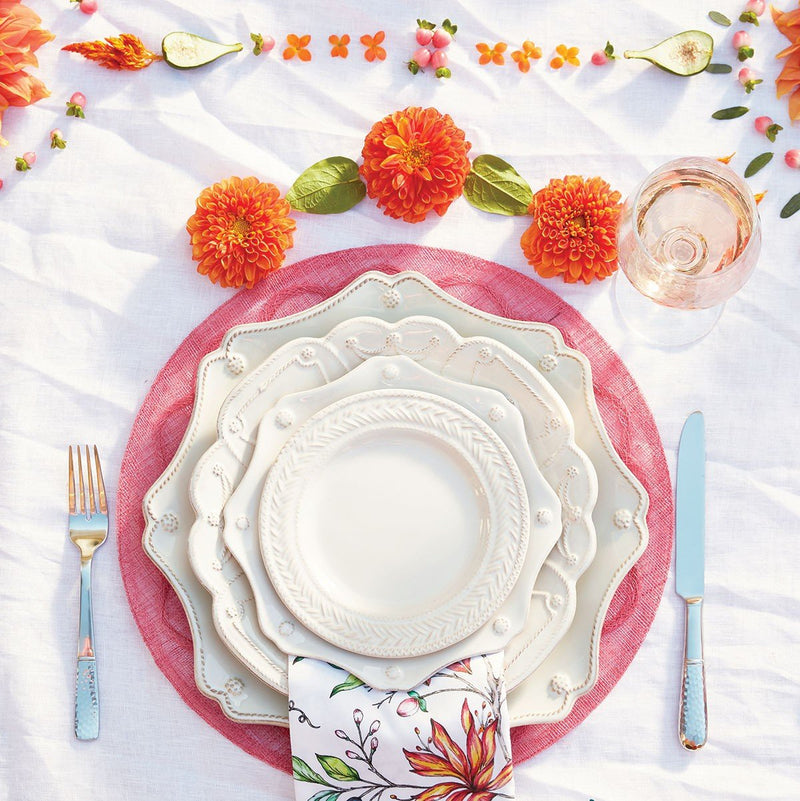 Round Placemat Tuileries Garden Pink