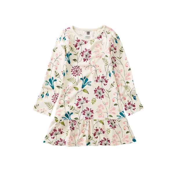 Long Sleeve Ruffle Hem Dress
