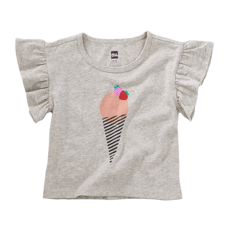 Ice Cream Flutter Sleeve Tee