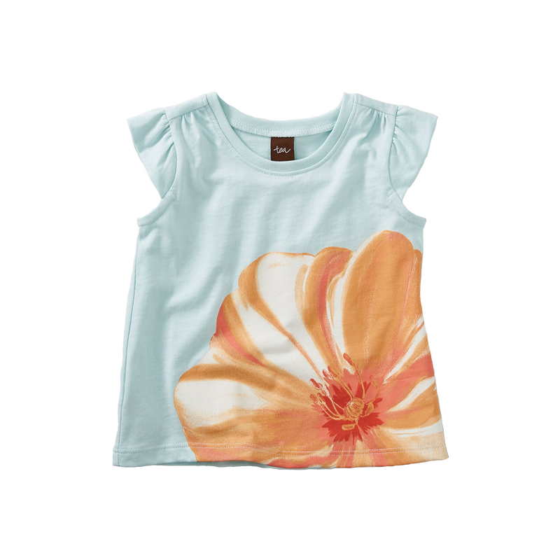 Large Flower Graphic Baby Tee