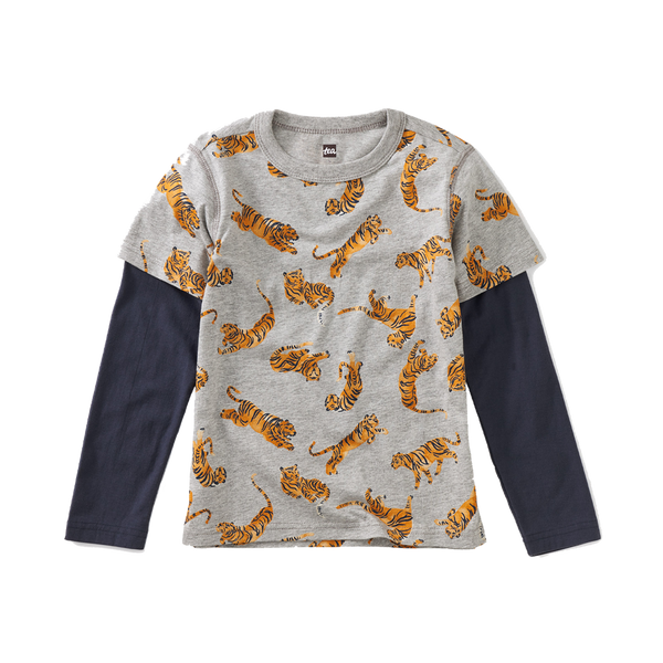 Printed Layered Sleeve Tee