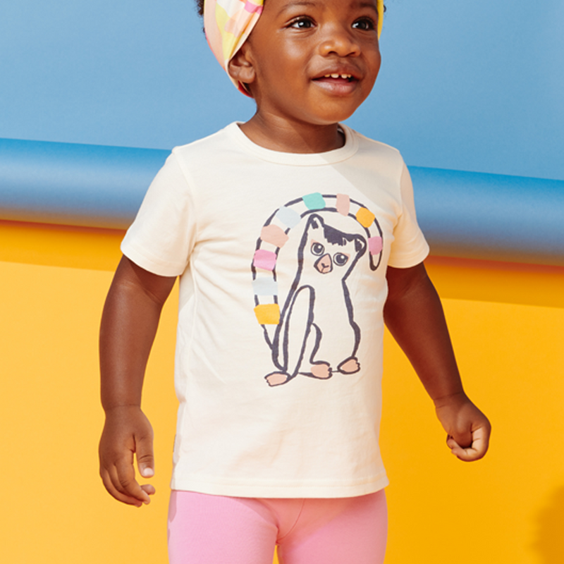 Lemur Rainbow Baby Graphic Tee