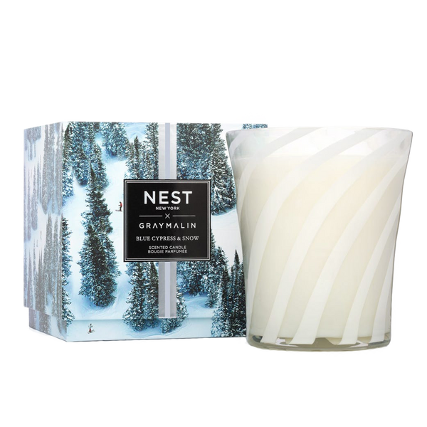 Gray Malin Blue Cypress & Snow Deluxe Candle