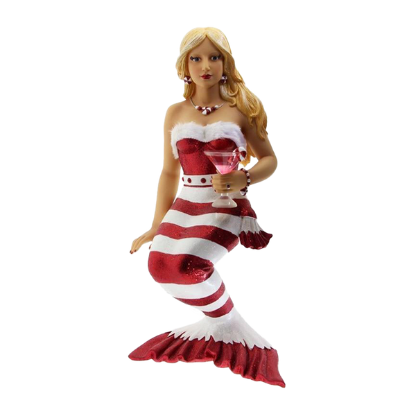 Peppermint Mermaid Ornament