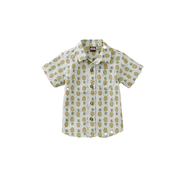 Printed Button Up Baby Shirt