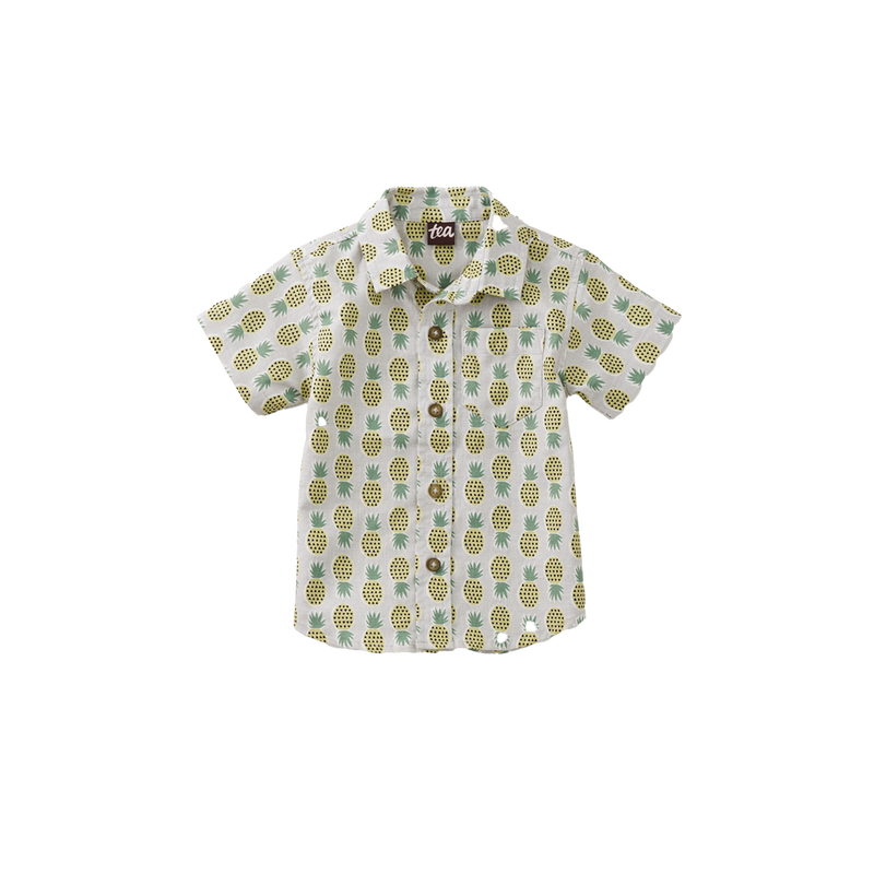 Printed Button Up Baby Shirt