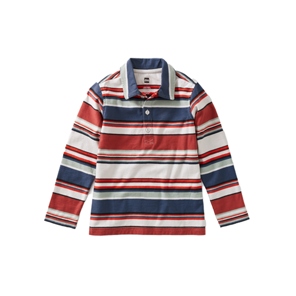 Striped Long Sleeve Polo