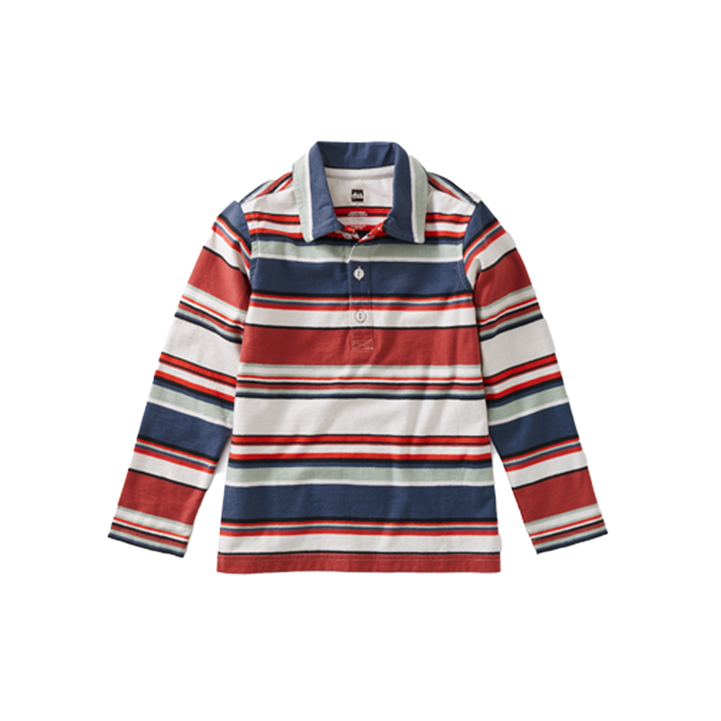 Striped Long Sleeve Polo