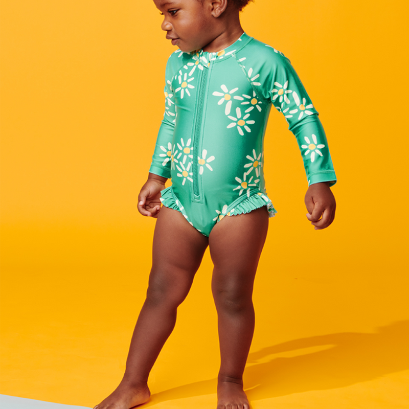 Rash Guard Ruffle Baby Swimsuit
