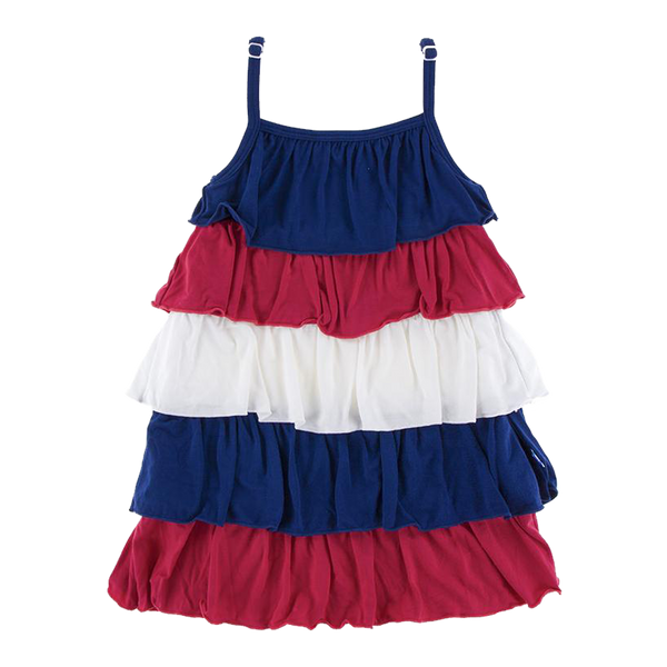 Solid Tiered Ruffle Dress