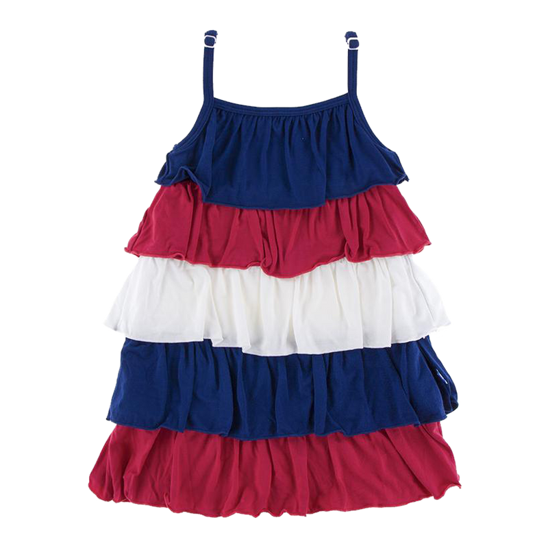 Solid Tiered Ruffle Dress