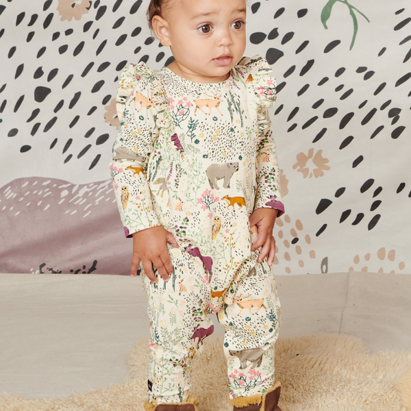 Ruffle Sleeve Baby Romper