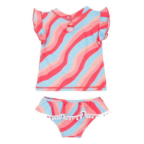 Seashell Baby Ruffle Swim Set