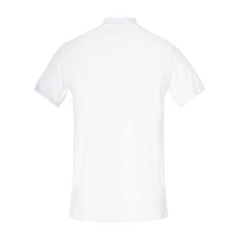 MEN TERRY CLOTH POLO SHIRT SOLID WHITE