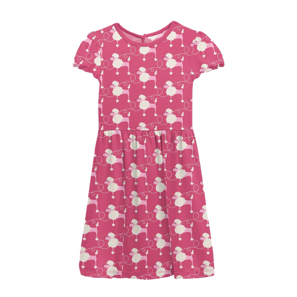 Print Flutter Sleeve Twirl Dress