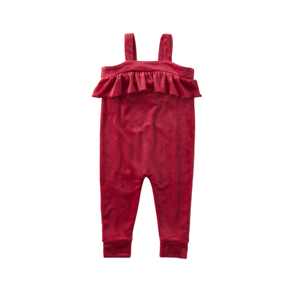 Velour Ruffle Baby Romper