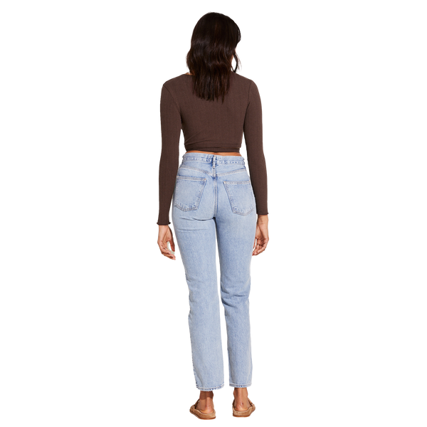 West Organic Rib Wrap Top